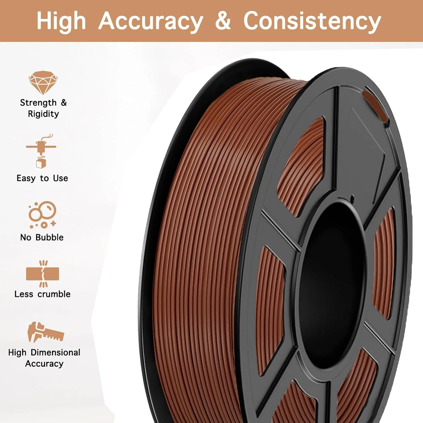 DINGSUN PLA+ 3D Printer Filament 1.75mm 250g Spool
