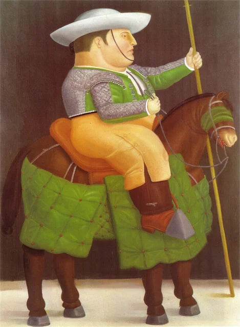 Botero Fat Couple Dancing Canvas Wall Art | Unframed Print