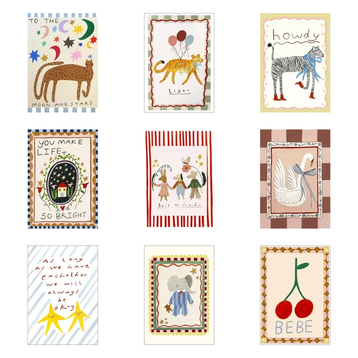 Newborn Photography Background Painting 25simple Nordic Ins Art Poster Decorative Painting Core Sticker Children's Room Paint Peaceful Pleasures Health and Wellness