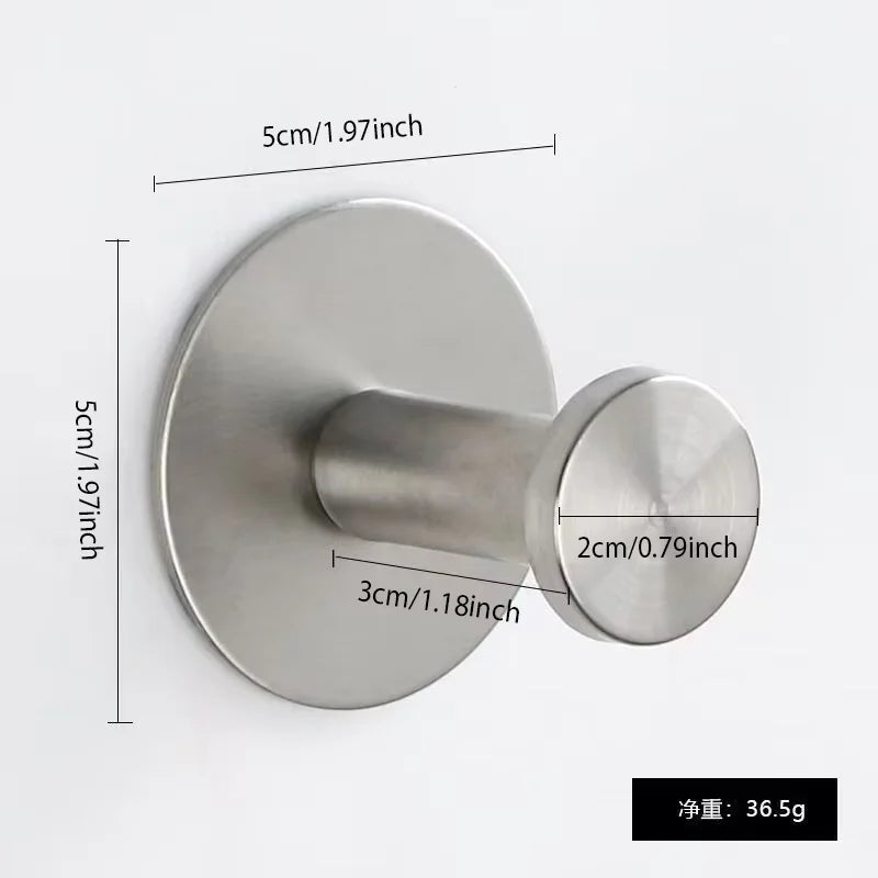 No-Drill Stainless Steel Adhesive Towel Hooks | Wall Hangers