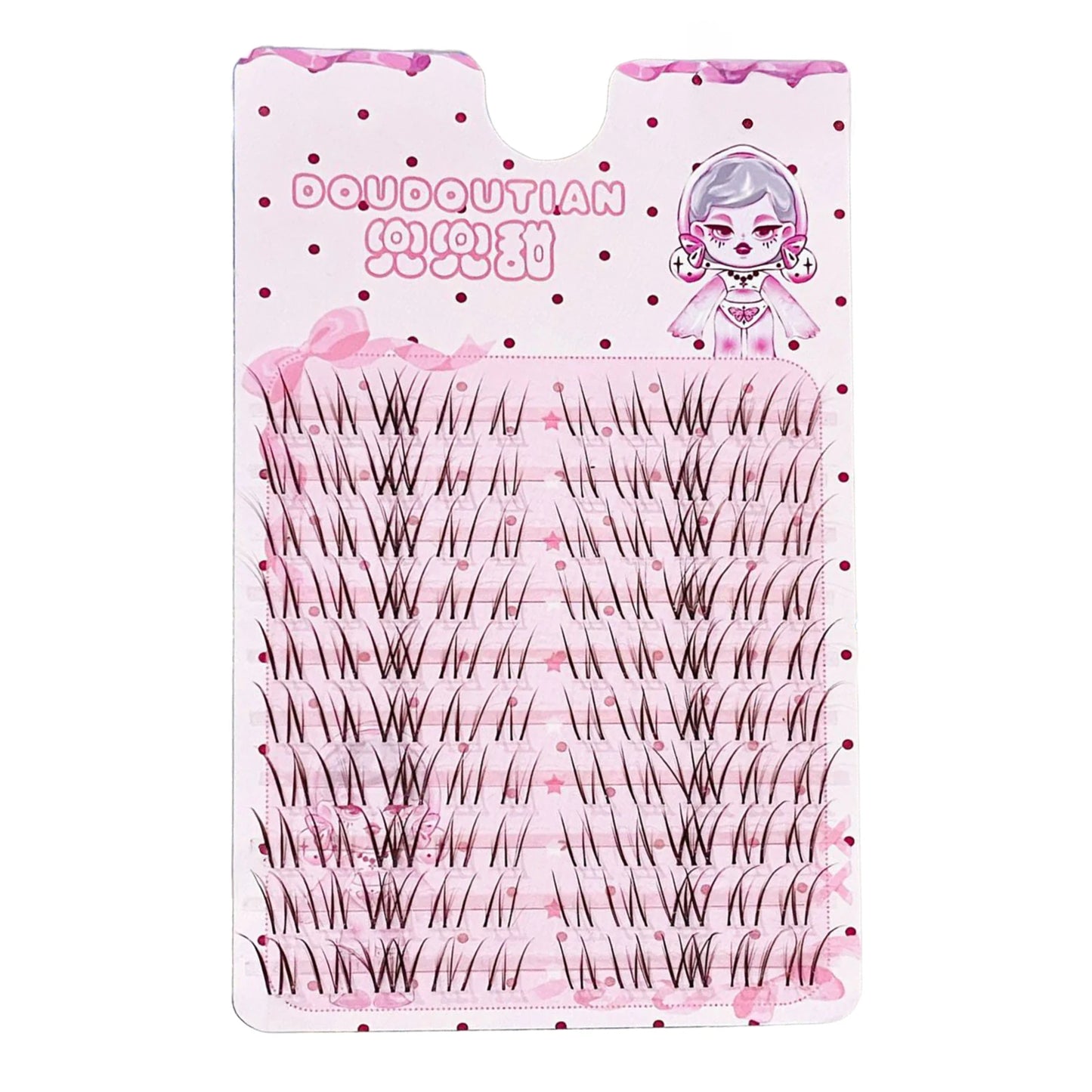 3/10 Rows Sweet Brown Wispy False Eyelashes Natural Airy Manga Style Eyelash Extension For Beginners 7-12mm Perfect Eye Makeup Peaceful Pleasures Health and Wellness 10 rows