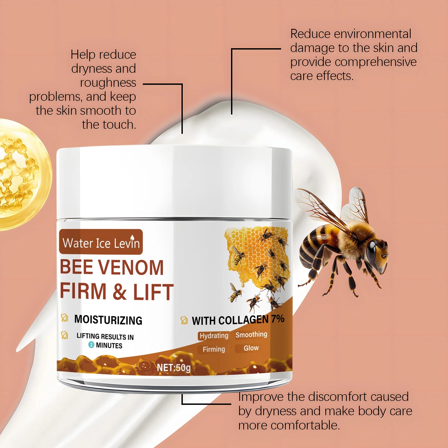 Bee Venom Lifting Face & Neck Cream 50g | Retinol & Collagen
