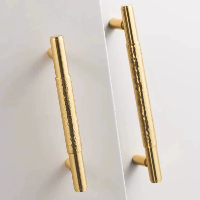Solid Brass Hammered Vintage Cabinet & Drawer Handle