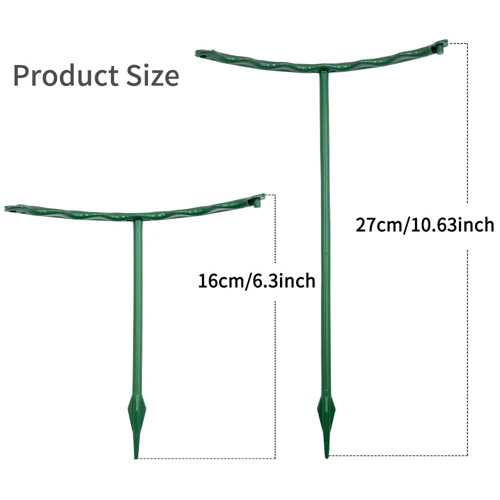 2/4/8PCS Plastic Plant Support Pile Frame Greenhouse Arrangement Semicircle Fixed Rod Indoor Flower Plant Vine Climbing Bracket Peaceful Pleasures Health and Wellness