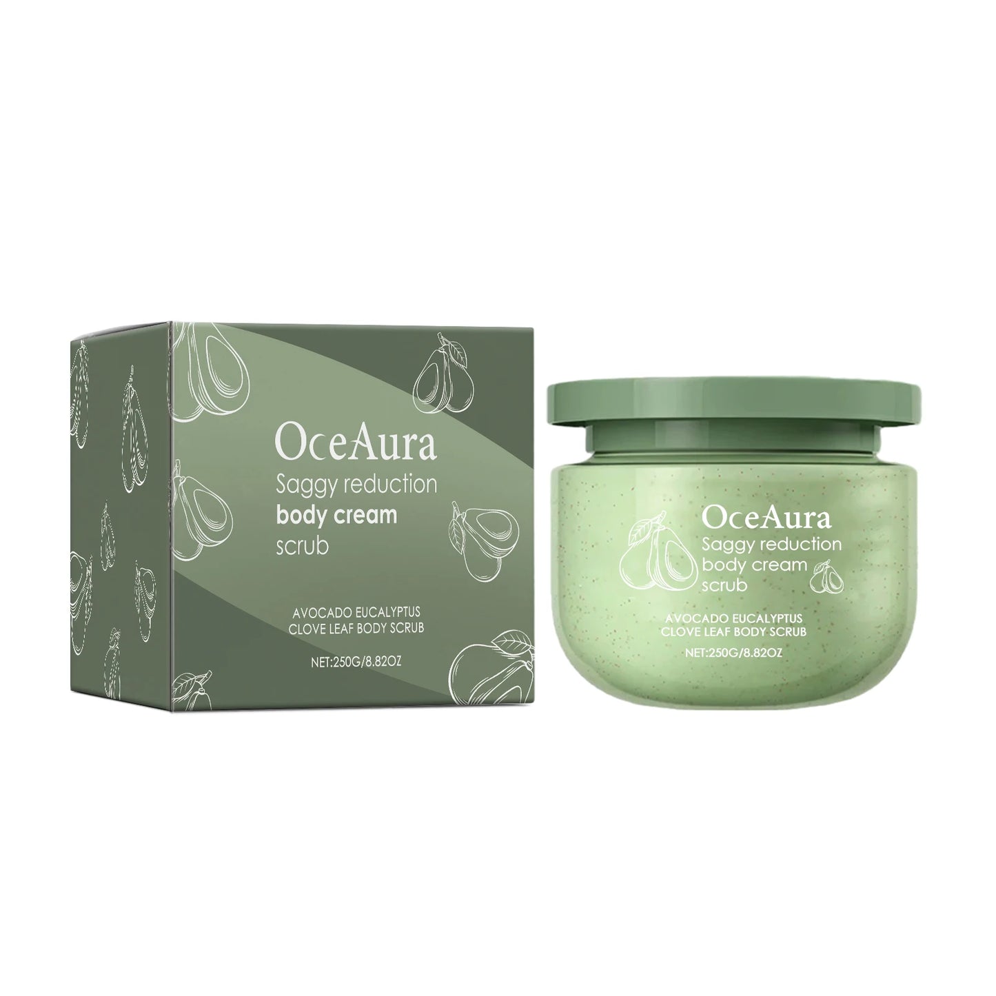 OceAura Avocado Body Scrub – Firms, Exfoliates & Moisturizes