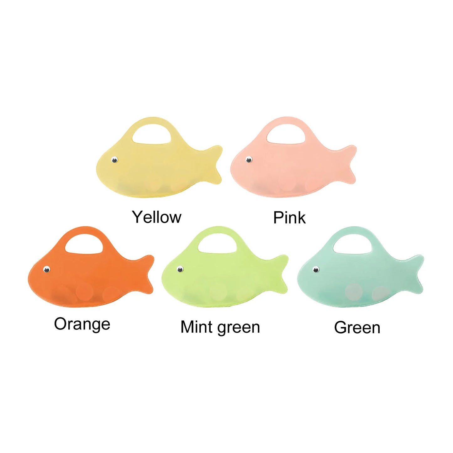 Funny Fish-Shape Clutch Purse Large Capacity Cute Solid Color Tote Handbag Transparent Lightweight Commute Clear Jelly Pack Peaceful Pleasures Health and Wellness