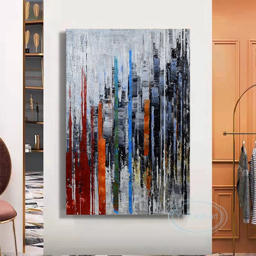 Handmade Abstract Canvas Oil Painting | Custom Wall Art Abstract Oil Painting Peaceful Pleasures Health and Wellness