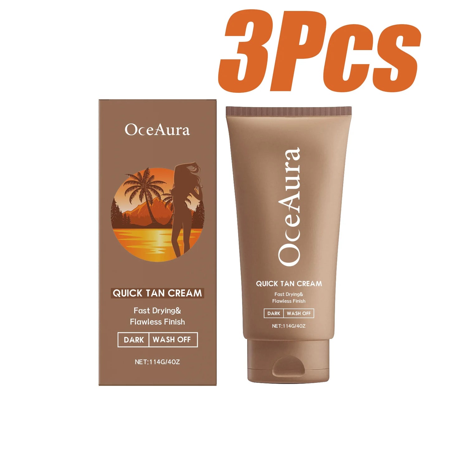 OceAura Sunless Self Tanning Cream | Castor & Jojoba Oil