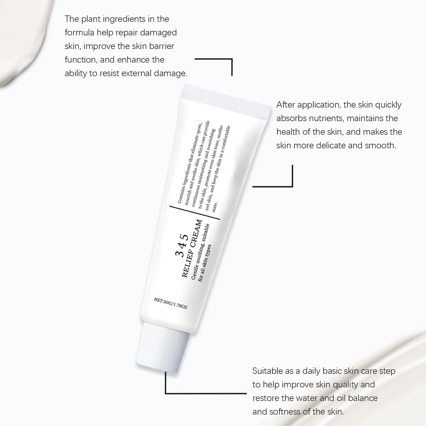 345 Relief Cream – Antioxidant Brightening Blemish Moisturizer 50g