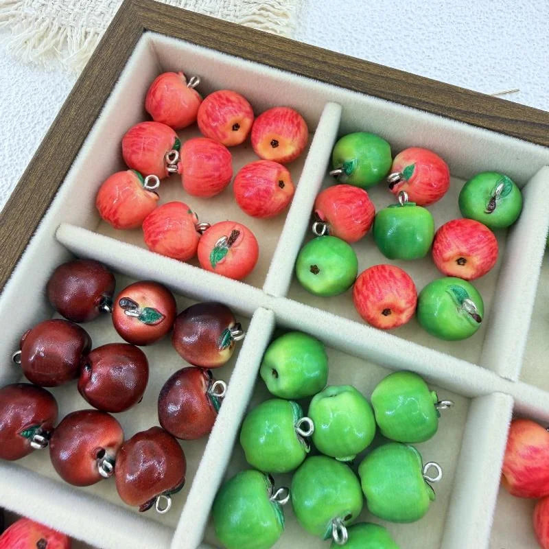 5-Pack 3D Resin Fruit Charms for DIY Jewelry Bracelets