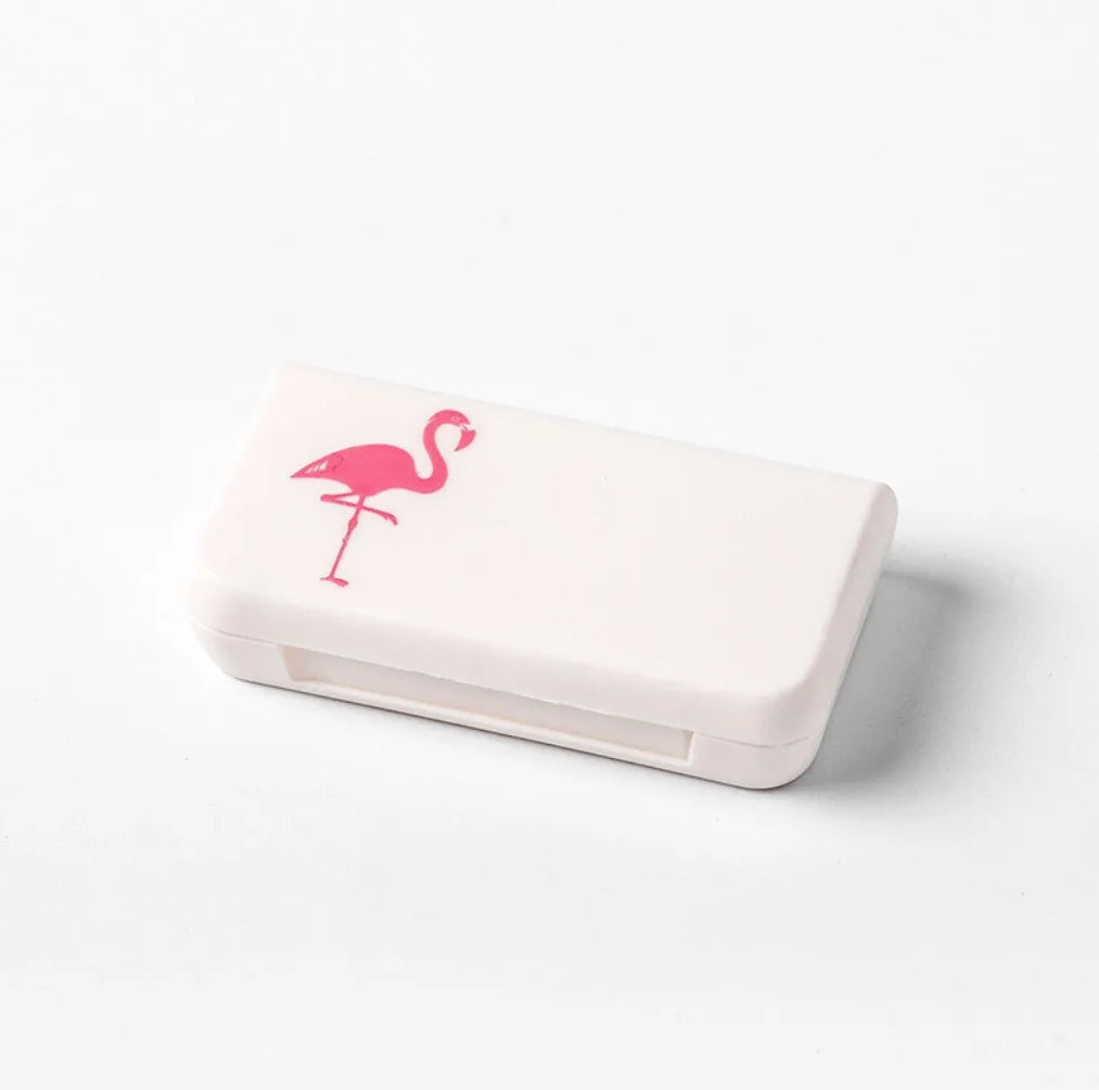 3-Grid Mini Pill Box Organizer | Cute Cactus Portable Case