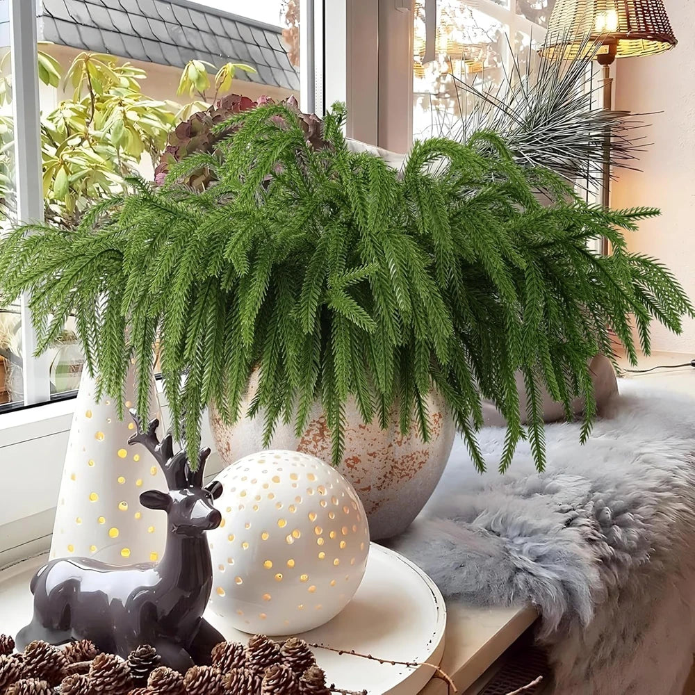 Artificial Pine Needle Branch for Christmas Wreath & Home Decor