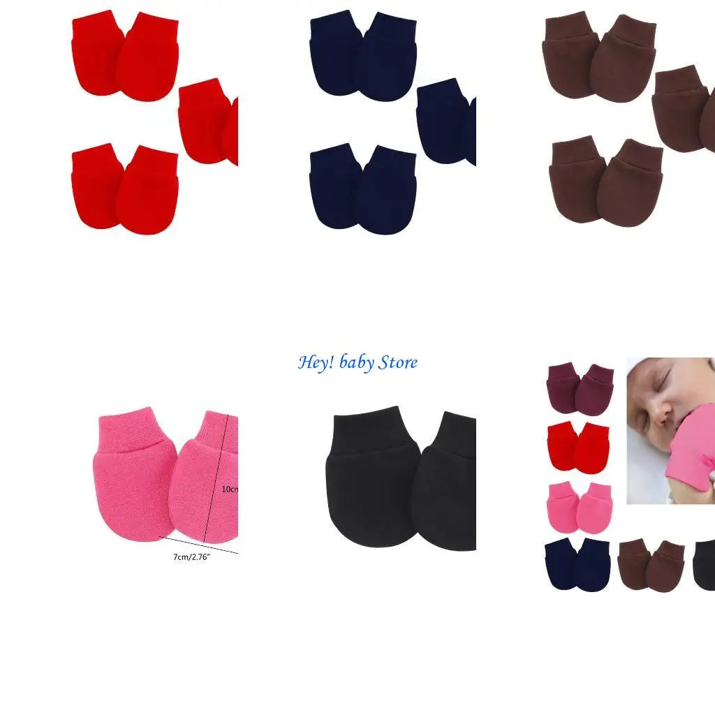 Baby Anti-Scratch Mittens | Newborn Face Protection Gloves 3-Pack