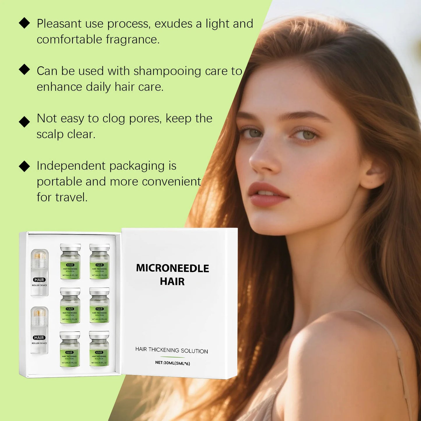 Hair Growth Serum Microneedle Roller Set – Scalp & Follicle Care