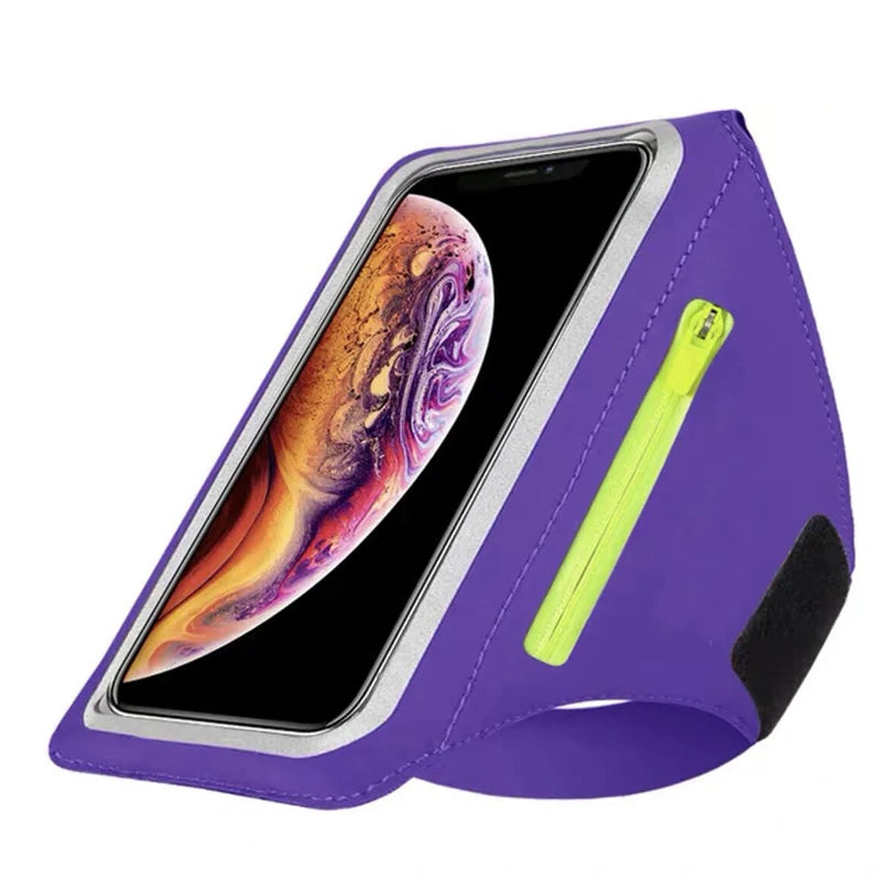 Running Bag For Phone Case On Hand Armband On The Phone Bags Accessories Wrist Armbands mp3 mp4 Bags Sport Phone Sleeve Bags Peaceful Pleasures Health and Wellness Purple(6.7 inch)