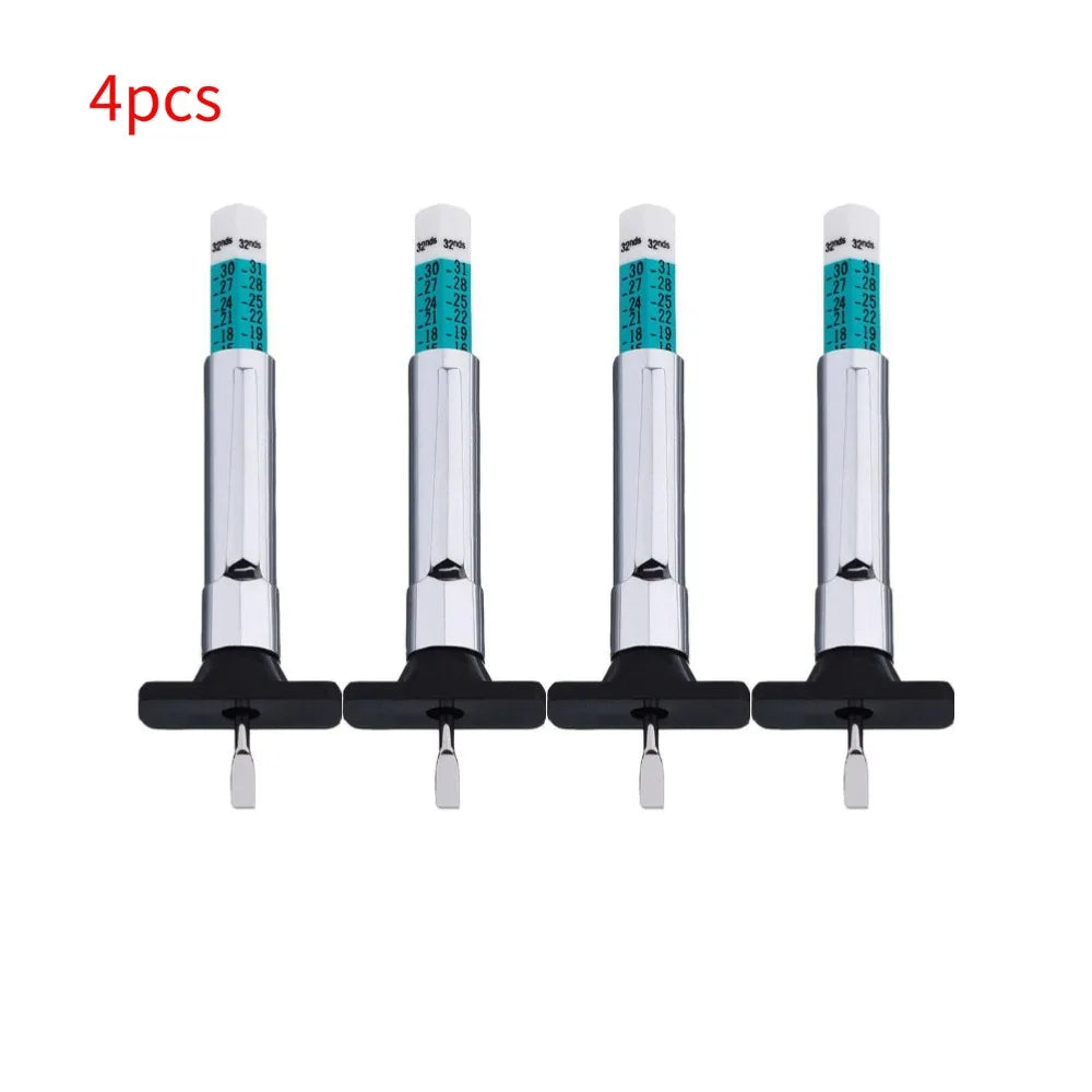 Universal Tire Tread Depth Gauge Tool for Safe Driving Peaceful Pleasures Health and Wellness 4pcs