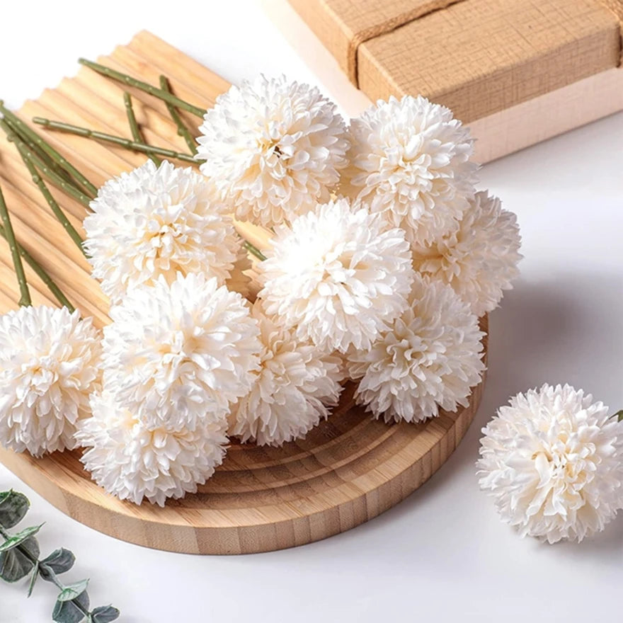 Silk Artificial Dandelion Flowers | Wedding & Home Décor Bouquet