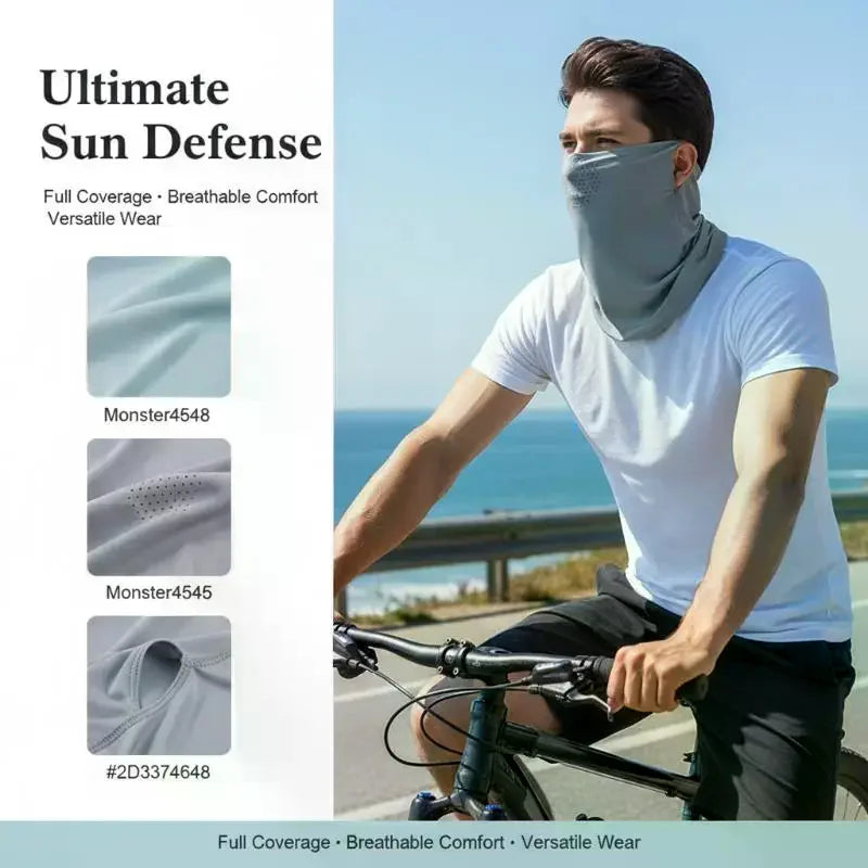 Ice Silk UPF 50+ Neck Gaiter & UV Face Shield | Cycling