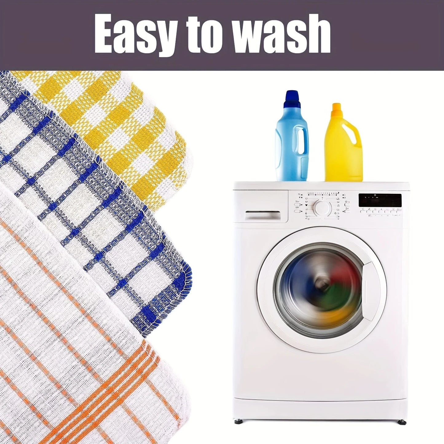 Plaid Microfiber Kitchen Towels – Absorbent Dish Cloths 3–12 Pack Microfiber Dish Cloths Peaceful Pleasures Health and Wellness