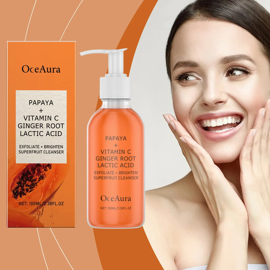 Oceaura Papaya Facial Cleanser – Oil Control & Brightening 100ml Facial Cleanser Oasis Select