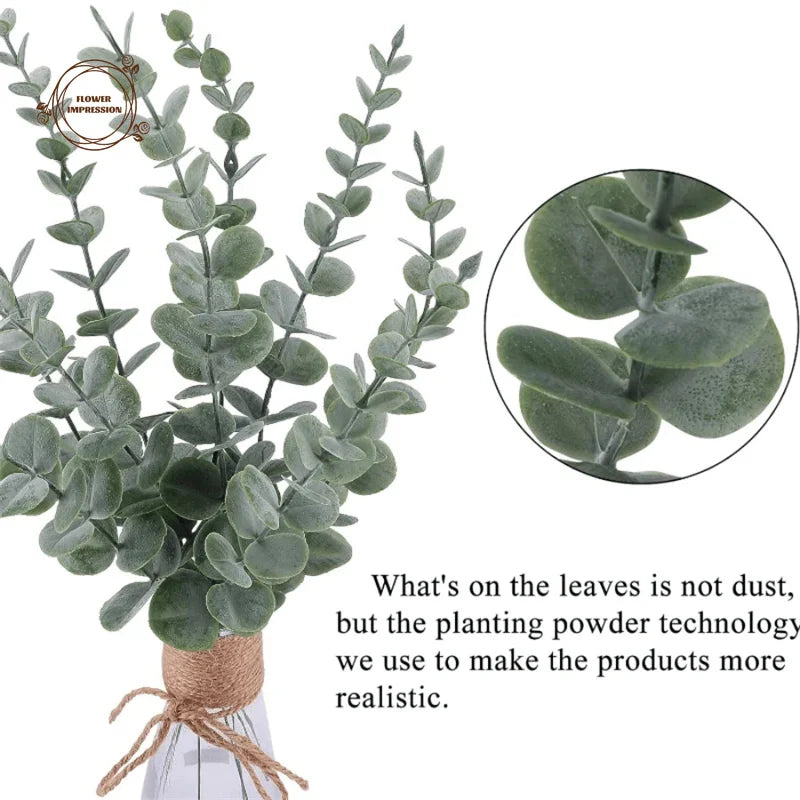 Artificial Eucalyptus Branches 5/10/20pcs – Wedding & Home Décor
