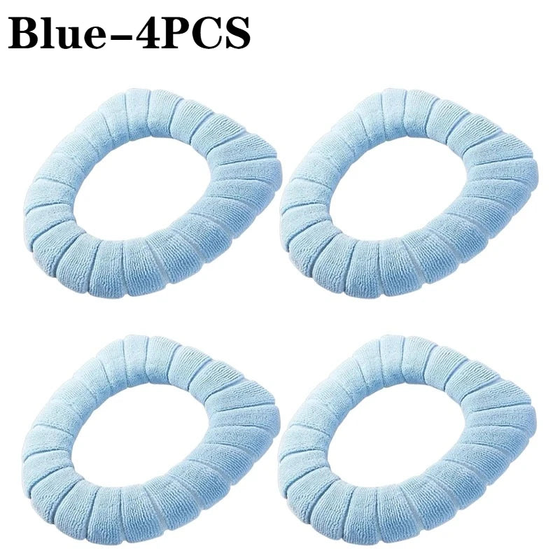 Plush Toilet Seat Cover Cushion – Warm Soft Pad 1/2/4 PCS
