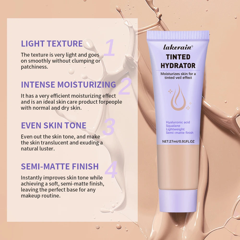 Lakerain Tinted Hydrator Buildable Coverage Intense Moisturizing Even Skin Tone Semi-matte Finish Makeup Moisturizing Cream Peaceful Pleasures Health and Wellness