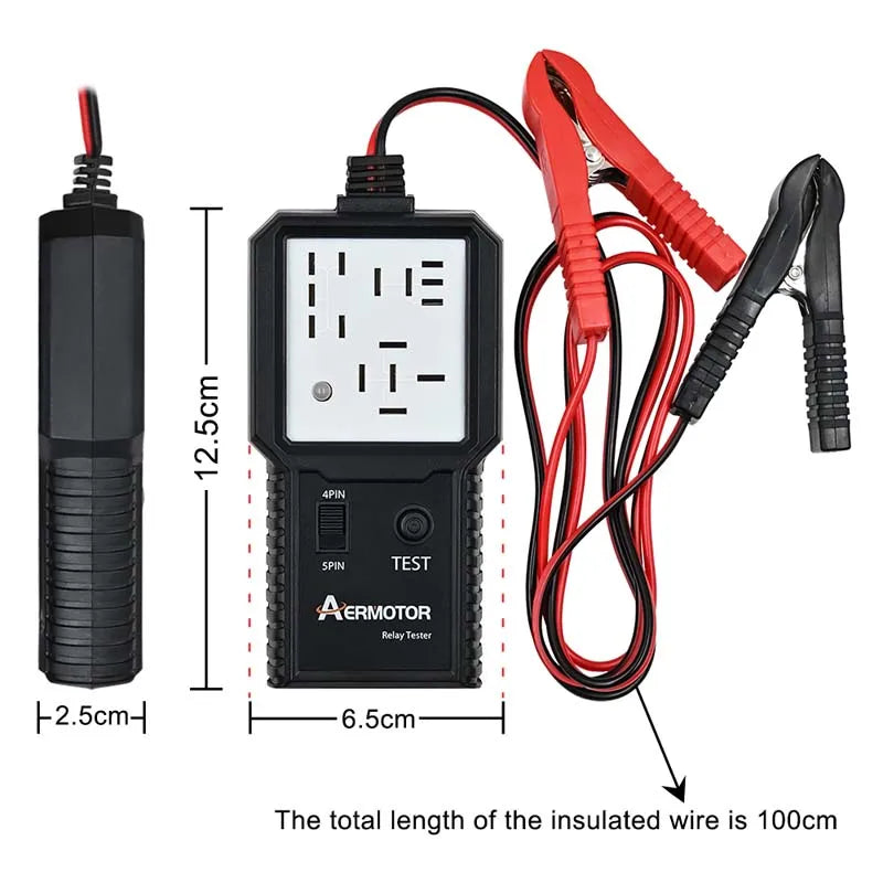 Aermotor 12V 24V Car Relay Tester – Auto Diagnostic Tool