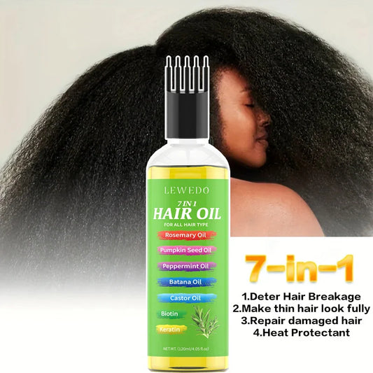 LEWEDO 7-in-1 Hair Growth Oil – Rosemary, Biotin & Keratin Hair Growth Oil Oasis Select