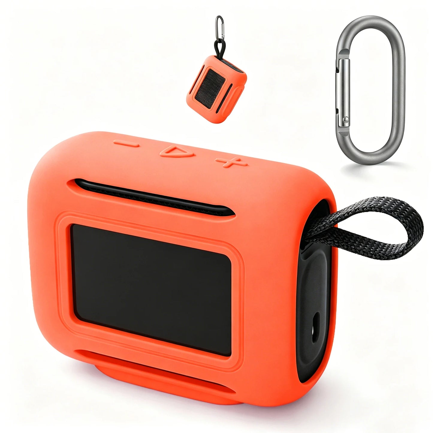 Protective Cover Compatible for Go 5 Portable BT Speaker Soft Skin Sleeve Protective Skin Case Shockproof with Carabiner Peaceful Pleasures Health and Wellness