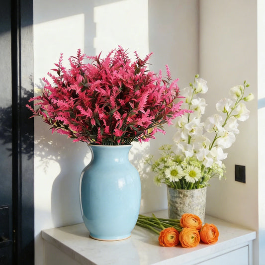 Artificial Lavender Bouquet | Plastic Flowers for Wedding & Home Artificial Flower Bouquet Peaceful Pleasures Health and Wellness