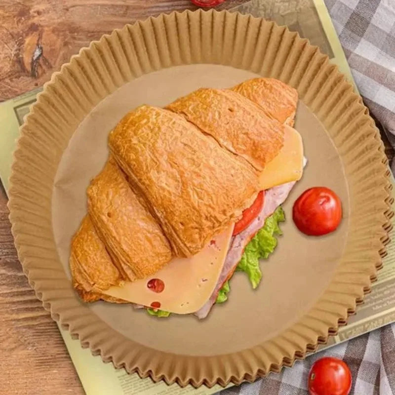 Air Fryer Parchment Paper Liners 50–200Pcs Non-Stick Disposable