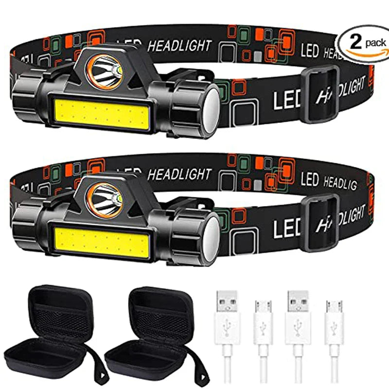 POCKETMAN COB LED Headlamp 300LM USB Rechargeable IPX4