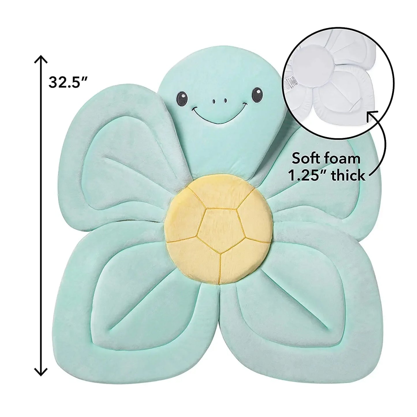 Soft Turtle Baby Bath Cushion for Sink or Tub – Ages 0–6 Months Baby Bath Accessories Peaceful Pleasures Health and Wellness