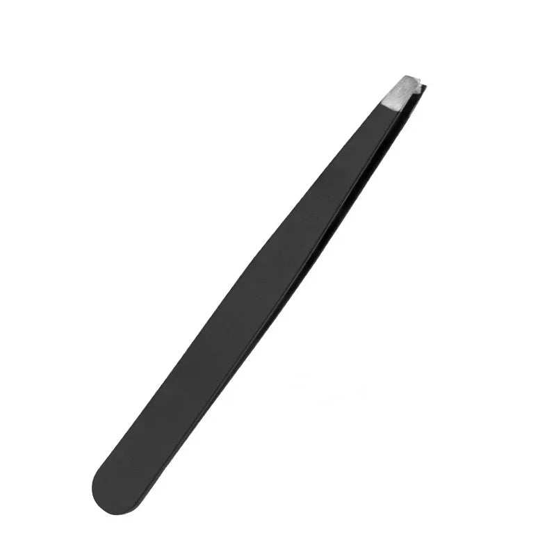 5pcs Stainless Steel Slanted Eyebrow Tweezers for Shaving and Hair Removal, Blackhead Remover Peaceful Pleasures Health and Wellness black