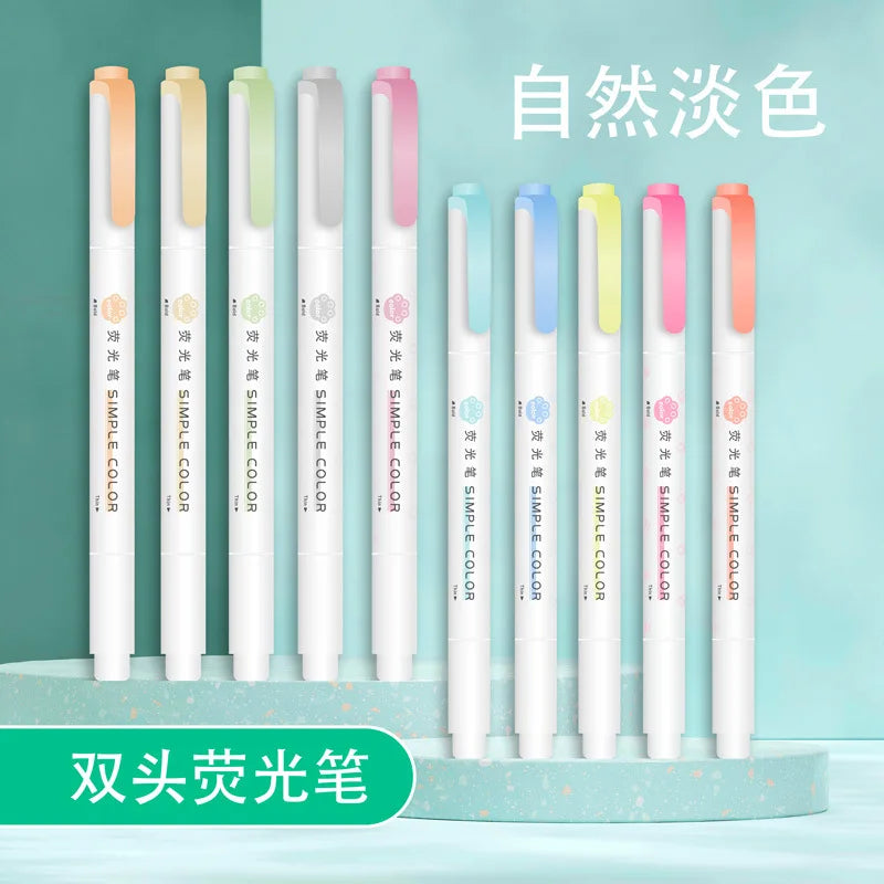 Dual Tip Eye Care Highlighter Pencil Clip Model Learning Focus Marker