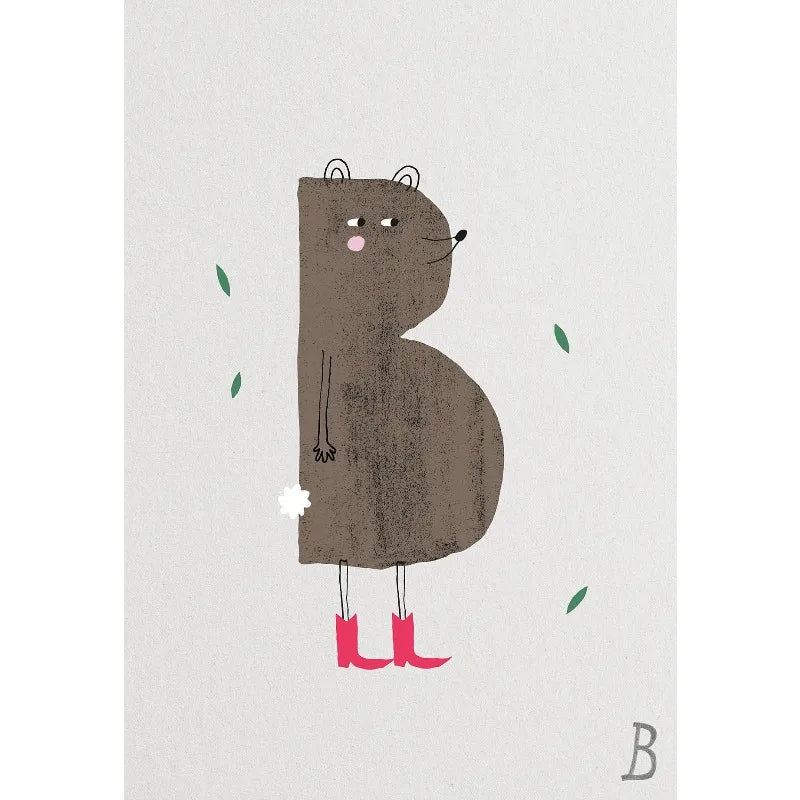 ABC Animal Alphabet Canvas Wall Art for Kids Nursery Room