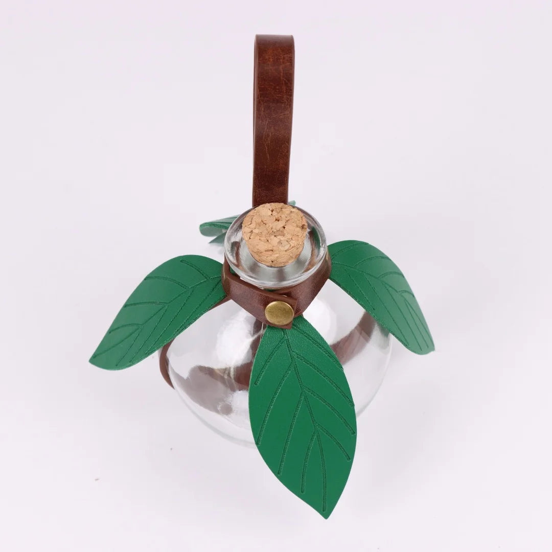 Renaissance Halloween Cosplay Belt Elf Leaf Leather Cover Potion