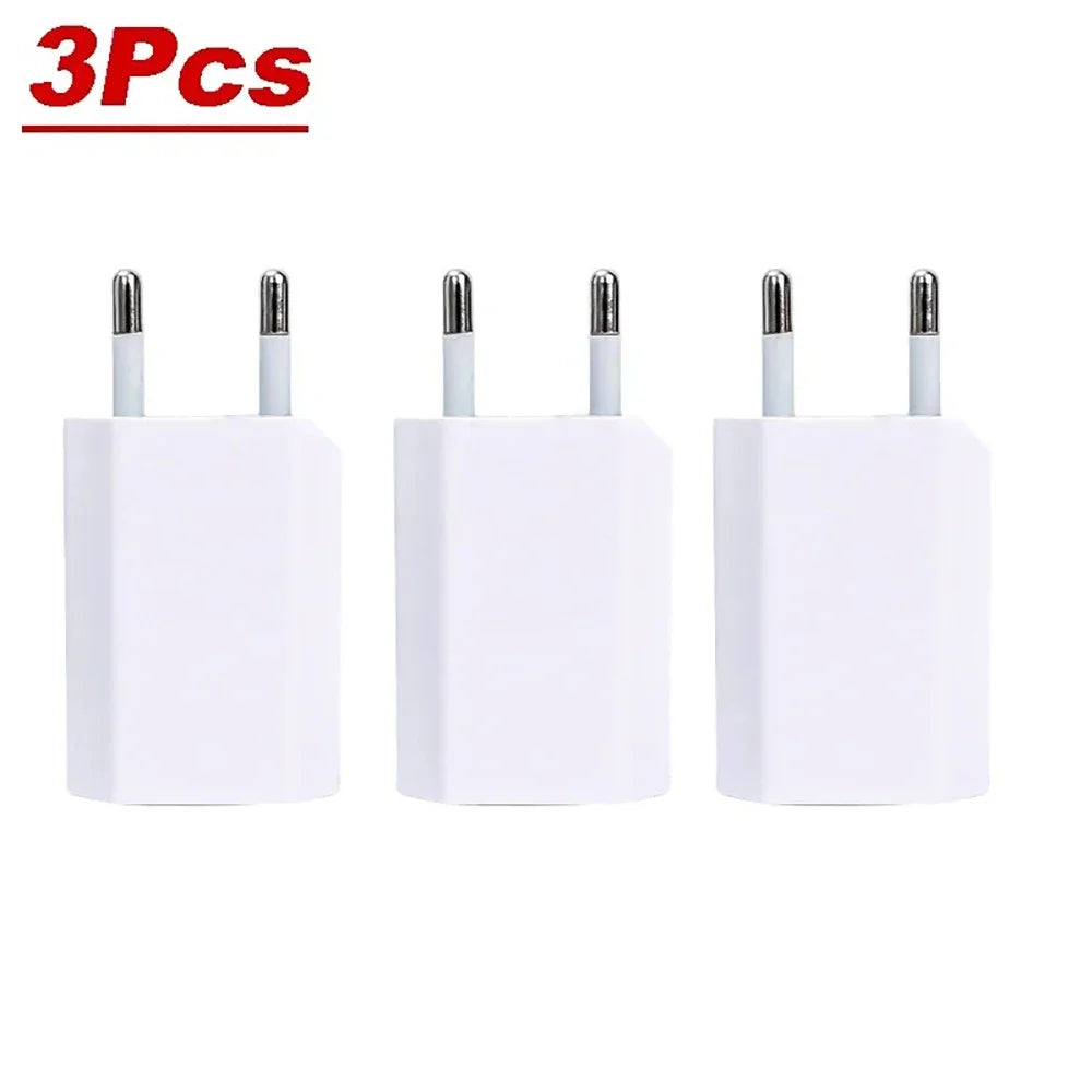 Mini USB EU Wall Charger 5V 1A | iPhone & Android 1–5 Pack