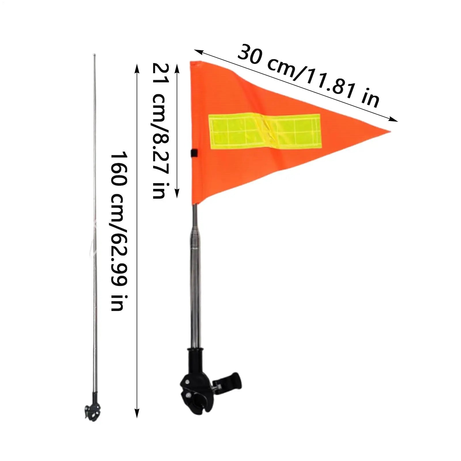 Reflective Bike Safety Flag Set with Telescopic Pole Bike Safety Flag Peaceful Pleasures Health and Wellness