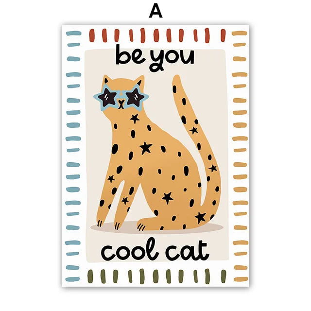 Funny Cartoon Animals Car Bus Nursery Wall Art Canvas Painting Leopard Bear Zebra Posters & Prints Pictures Baby Kids Room Decor Peaceful Pleasures Health and Wellness 1 40x60cm