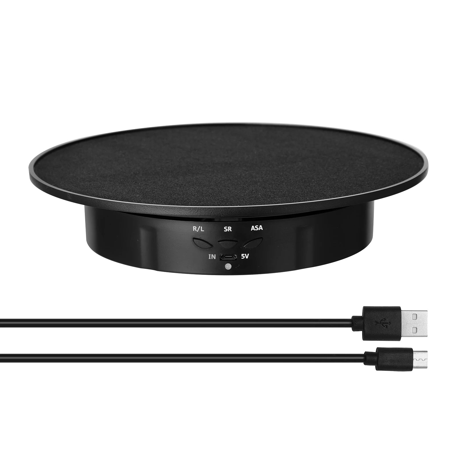 3 Speeds Electric Rotating Display Stand Mirror 360 Degree Turntable Jewelry Holder Battery for Photography Video Shooting Props Peaceful Pleasures Health and Wellness