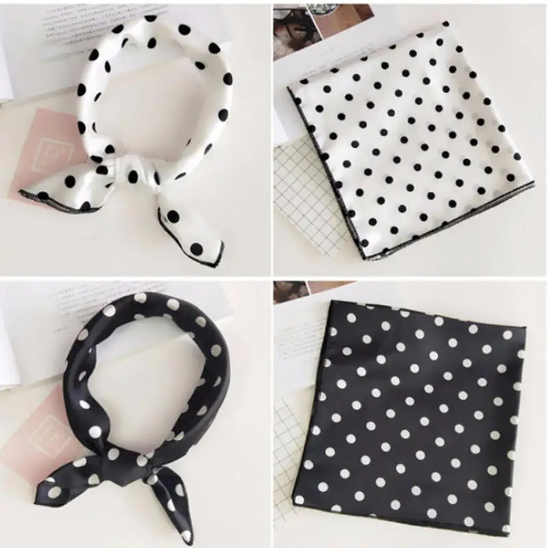 Leopard Print Polka Dot Square Scarf Small Scarf for Bag Decoration Collar Headband Spring Summer Fashion Accessories Peaceful Pleasures Health and Wellness