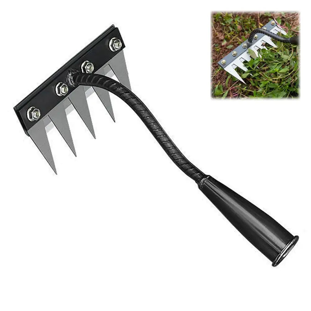 Metal Garden Rake 5–8 Teeth | Weeding & Soil Loosening Tool