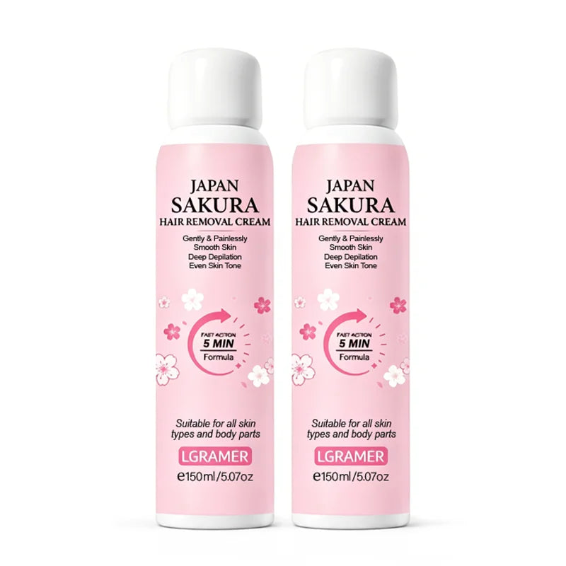 LGRAMER Sakura Hair Removal Cream Women – 150ml Painless
