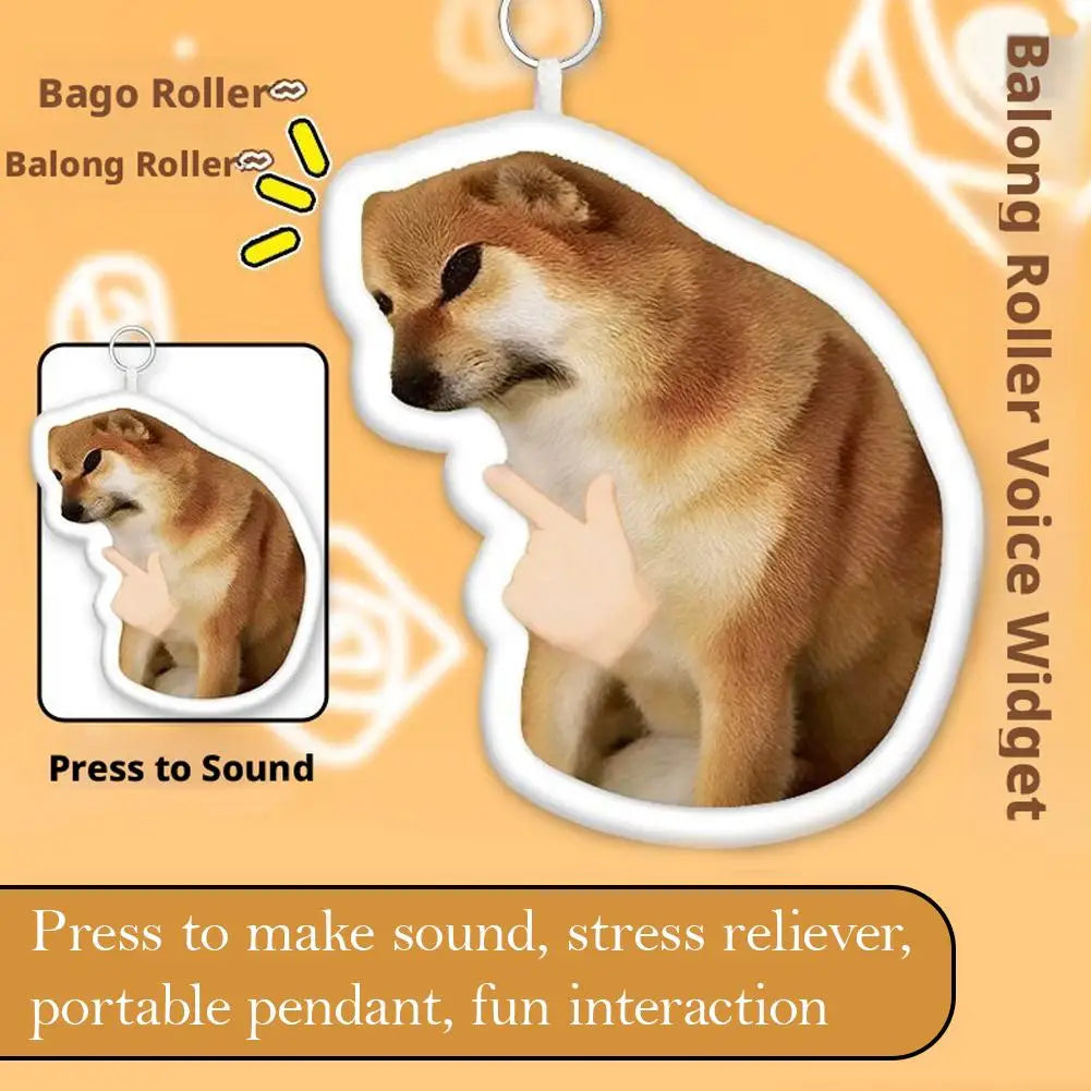 Funny Voice Button Pendant Toy Stress-relieving Talking Figurine