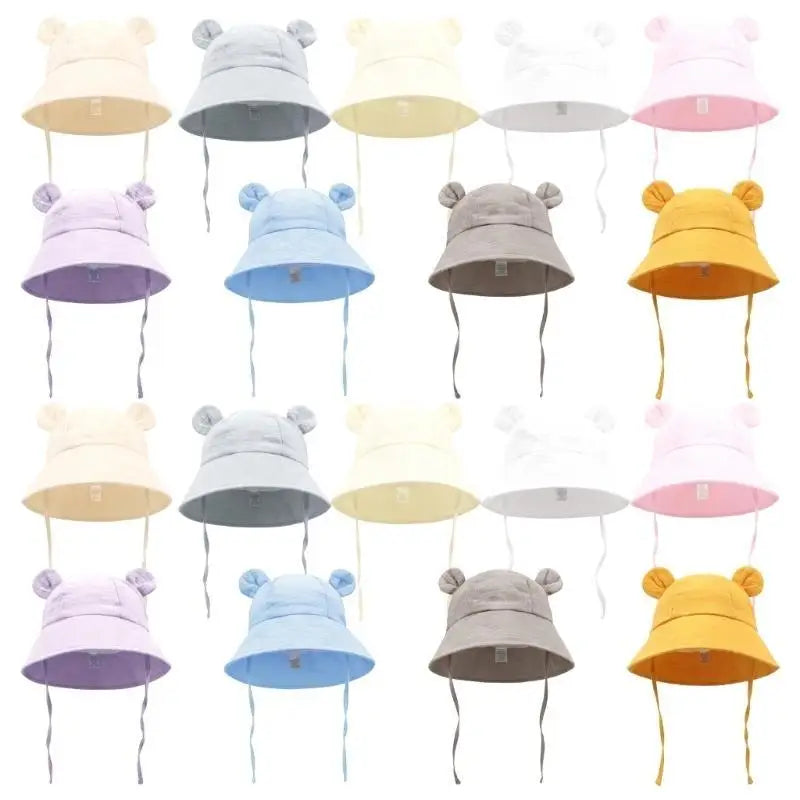 Baby Cotton Bucket Sun Hat | Unisex Infant Toddler 0–3Y
