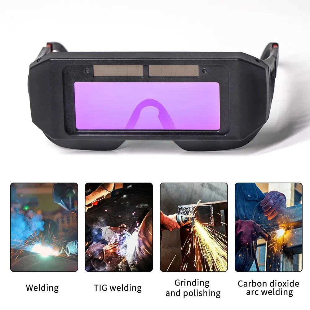 Solar Powered Welding Helmet Auto Darkening Welding Goggles LCD Welder Glasses for TIG MIG MMA Plasma Welder Glasses Peaceful Pleasures Health and Wellness
