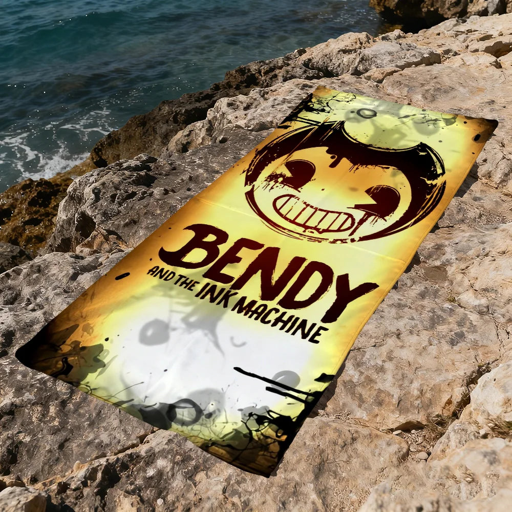 Bendy & the Ink Machine Quick-Dry Beach Towel | 11 Sizes Quick-Dry Beach Towel Peaceful Pleasures Health and Wellness