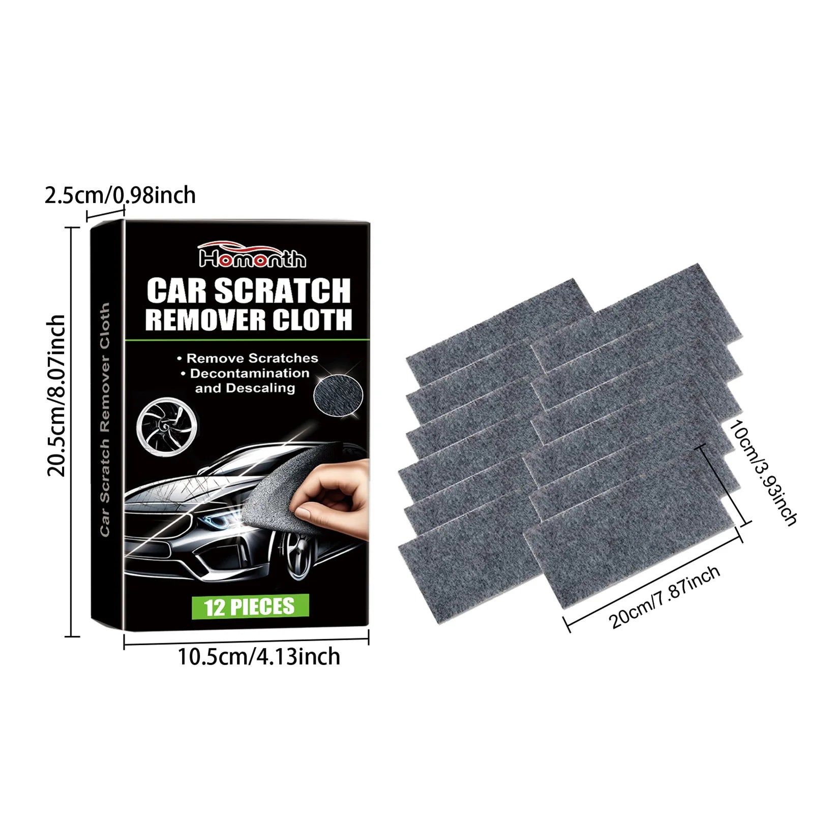 1Pcs/lot Gary Car Scratches Remover Cloth Easy to Use Lightweight Scratch Cleaning Maintenance Suitable for All Kinds of Cars Peaceful Pleasures Health and Wellness